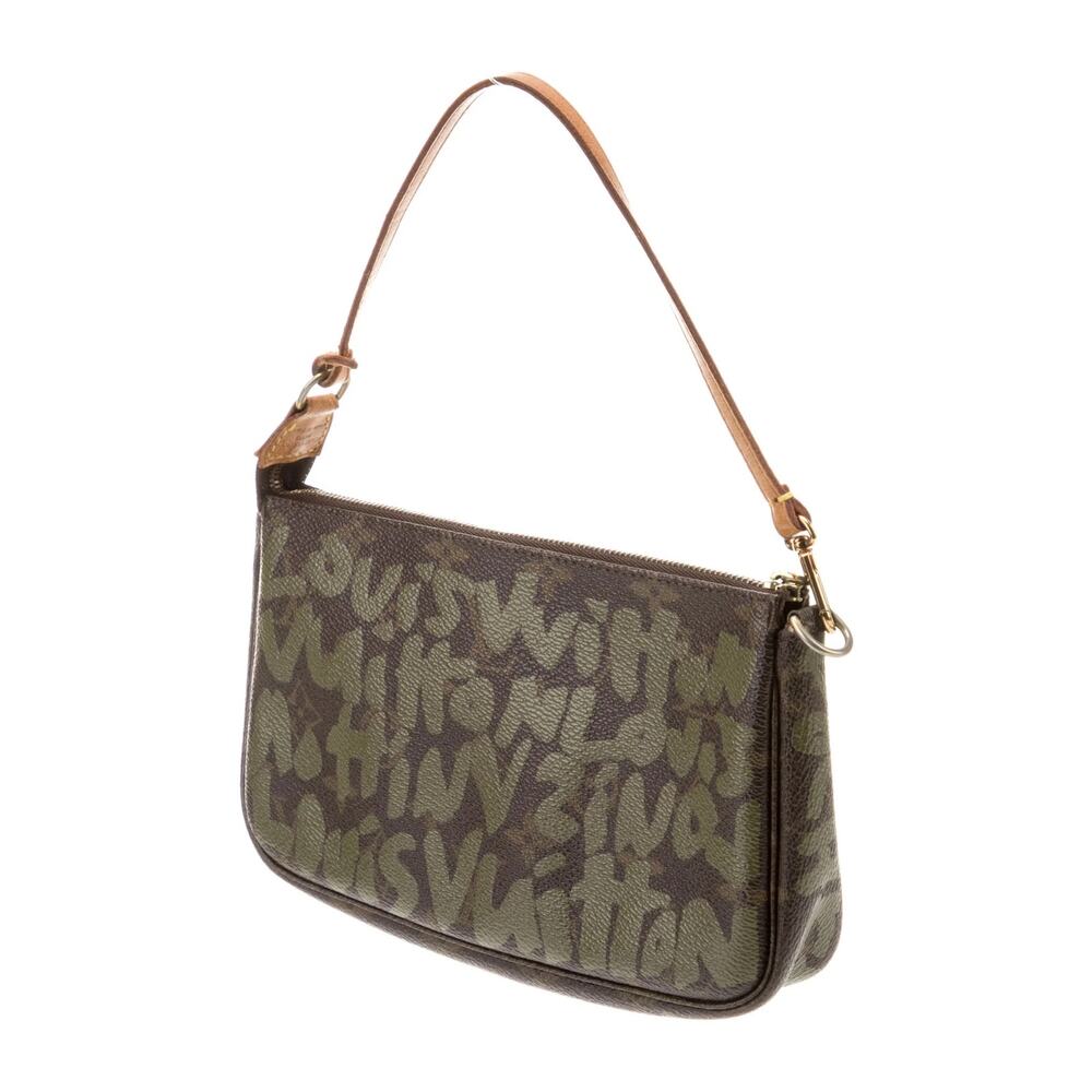 LOUIS VUITTON Graffiti Bag Pochette Pouch Green Stephen Sprouse Monogram - Picture 5 of 7